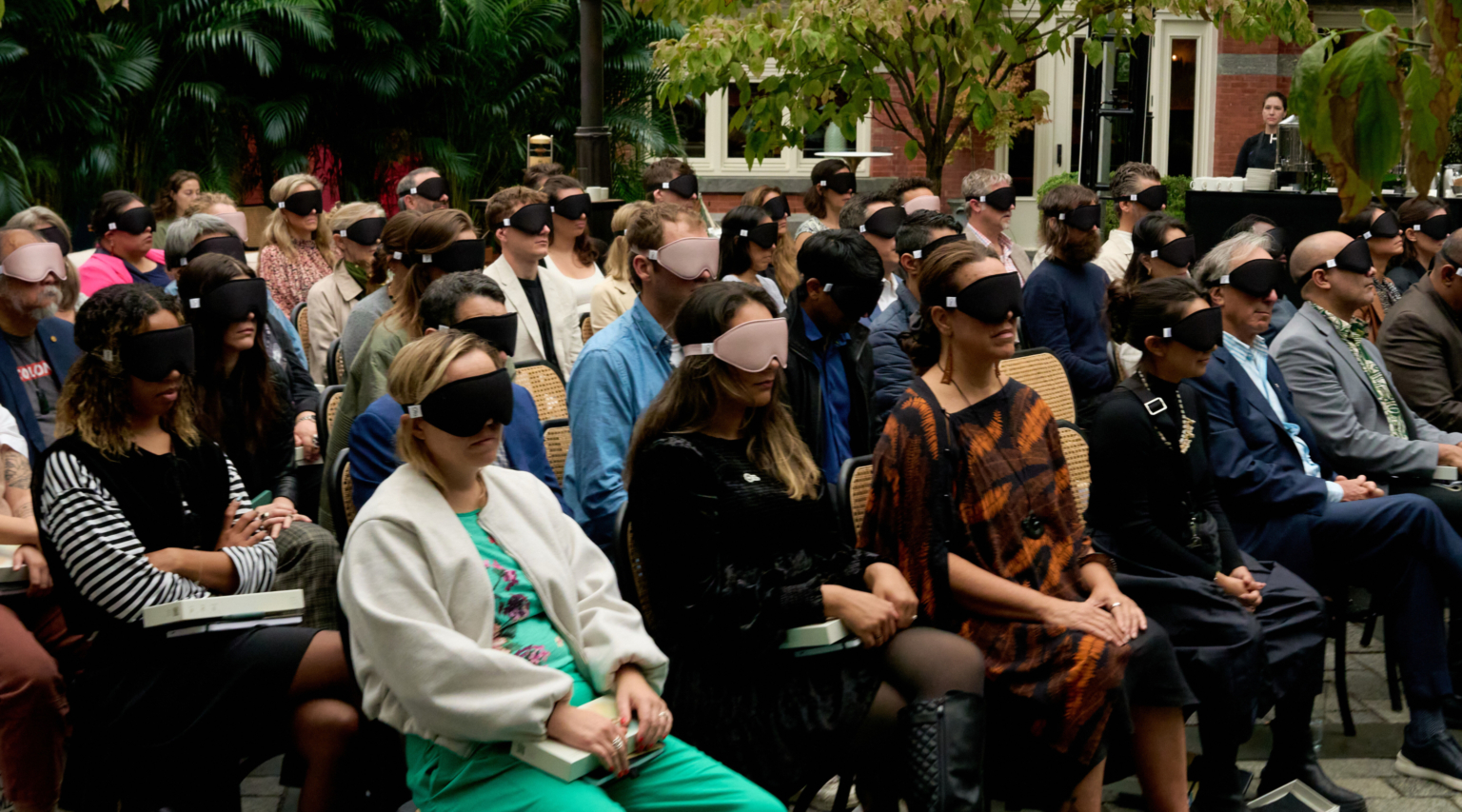 Attendees of Goals House event on Indigenous guardianship participate in immersive sound journey. Photo credit: Goals House